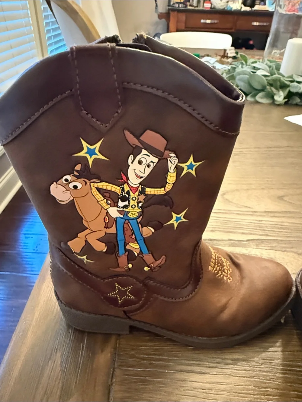 Disney Brown Kids Cowboy Boots with Woody Graphic Toy Story Size 11